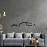 Modern Muscle Car Silhouette Metal Wall Art
