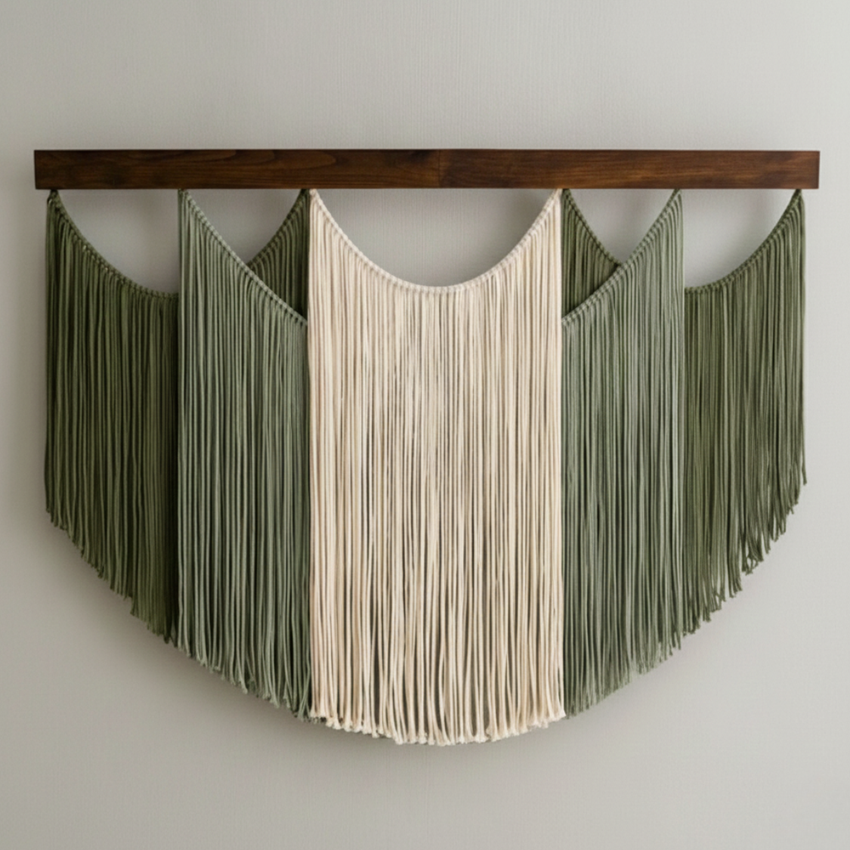 The Forest Arch Macrame Tapestry: Large Half-Circle Wall Hanging