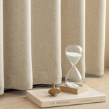 Étoffe Luxe Chenille Curtain Panel – Cream Beige Room-Darkening Drapery