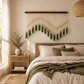 Verdant Tassel Fibre Wall Art – Handwoven Boho Beaded Hanging