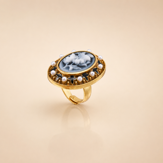 Victorian Rose Cameo Ring