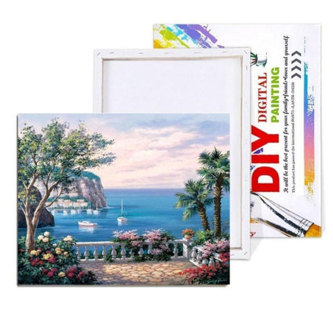 A Romantic Getaway Paint By Number Kit (40x50cm Stretched Canvas) - Fansee Australia