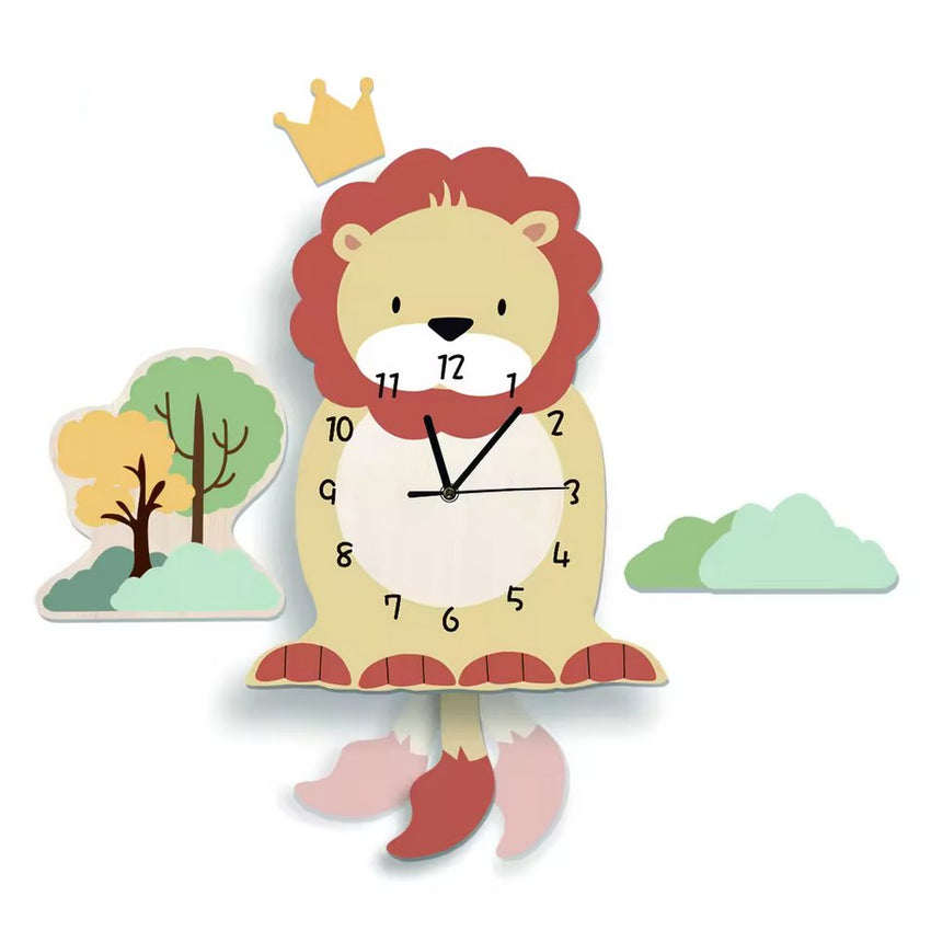 Adorable Lion Silent Nursery Room Wall Clock - Fansee Australia