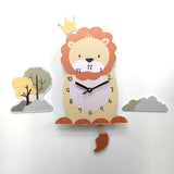 Adorable Lion Silent Nursery Room Wall Clock - Fansee Australia