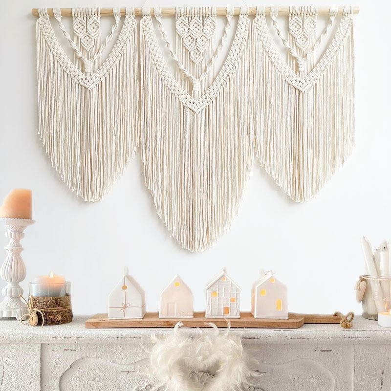 Aesthetically Handmade Wooden Extra Large Macrame Wall Hanging Tapestry - Fansee Australia