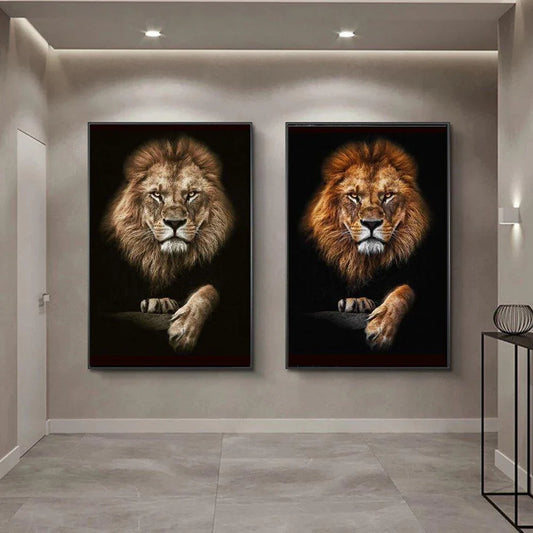 African Lion Wall Art Print (70x100cm) - Fansee Australia