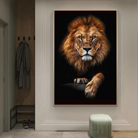 African Lion Wall Art Print (70x100cm) - Fansee Australia