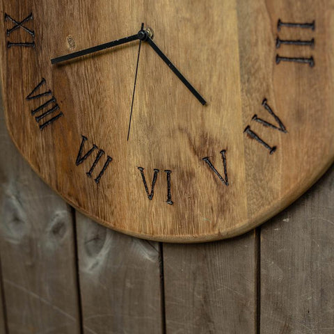 Artisian Handcrafted Oak Wood Wall Clock - Fansee Australia