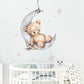 Bear Sleeping On The Moon Wall Stickers - Fansee Australia