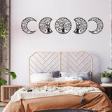 Beautiful Wood Carving Tree In Moon Phase Wall Art - Fansee Australia