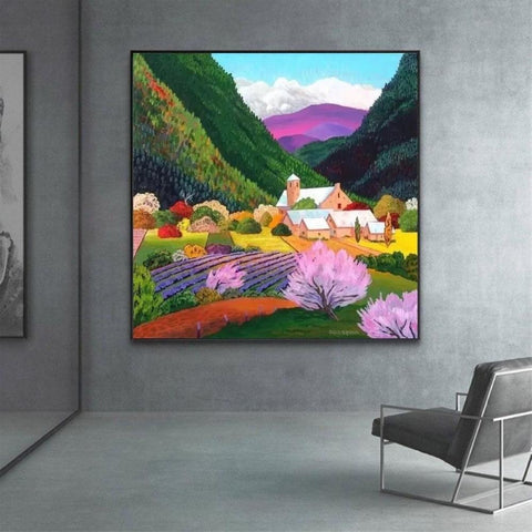 Between The Mountains Diamond Painting Kit (50x50cm) - Fansee Australia