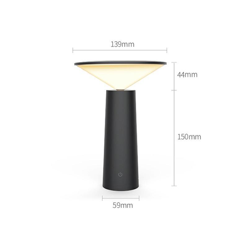 Black Minimalist Table Lamp -LED USB Dimmable - Fansee Australia
