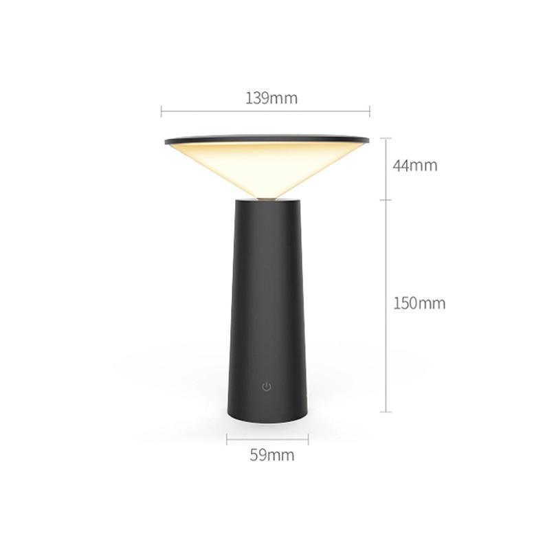 Black Minimalist Table Lamp - LED USB Dimmable - Fansee Australia
