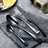 Black Stainless Steel Cutlery Set (16 Piece Set) - Fansee Australia