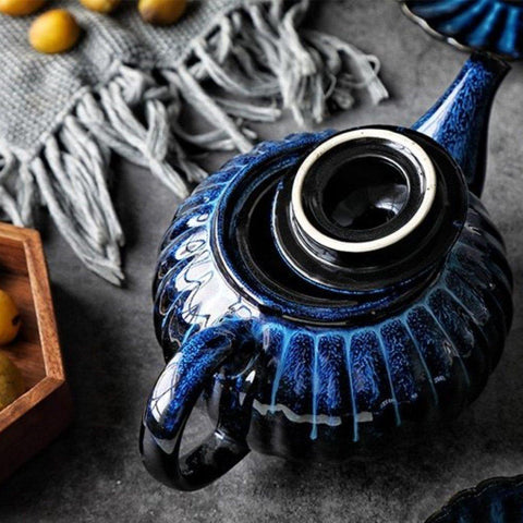 Blue Artisan Teapot - Fansee Australia