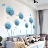 Blue Blossoms Dandelion Wal Decals - Fansee Australia