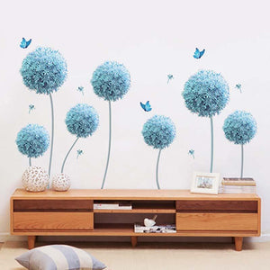 Blue Blossoms Dandelion Wall Decals - Fansee Australia