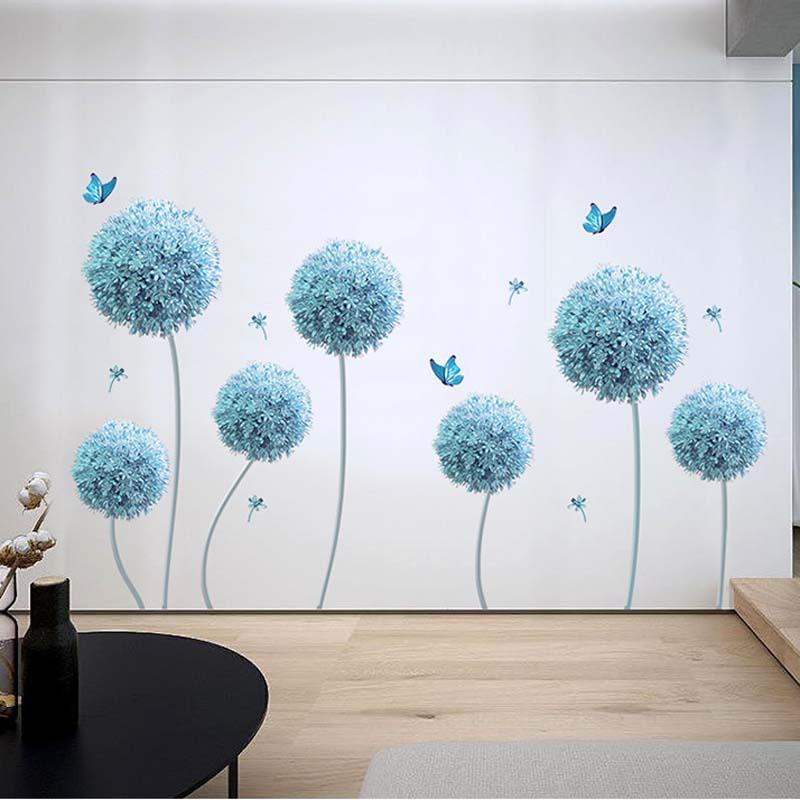 Blue Blossoms Dandelion Wall Decals - Fansee Australia