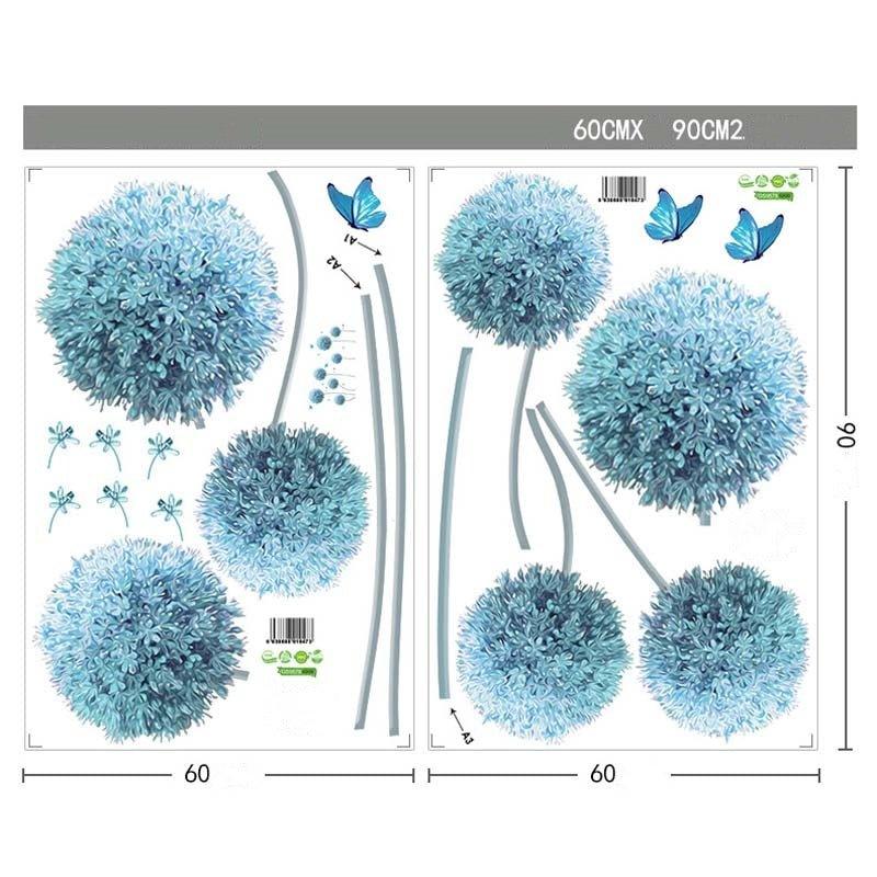 Blue Blossoms Dandelion Wall Decals - Fansee Australia