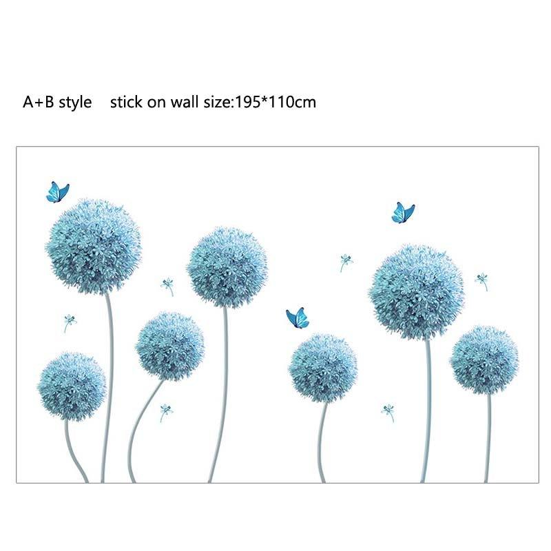 Blue Blossoms Dandelion Wall Decals - Fansee Australia