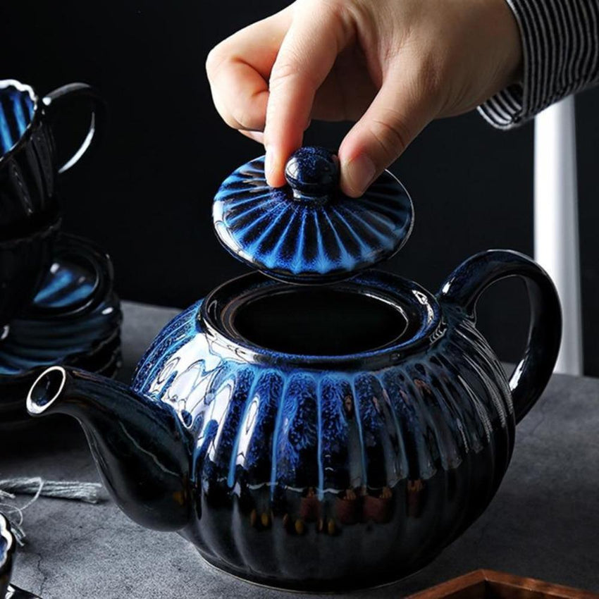 Blue Handcrafted Teapot Set - Fansee Australia