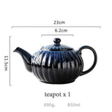 Blue Handcrafted Teapot Set - Fansee Australia