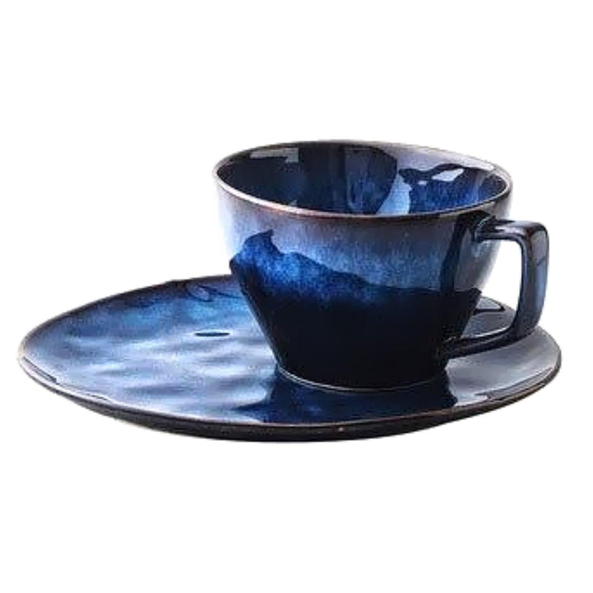 Blue Handmade Tea Cup Set (Mug Set of 2) - Fansee Australia