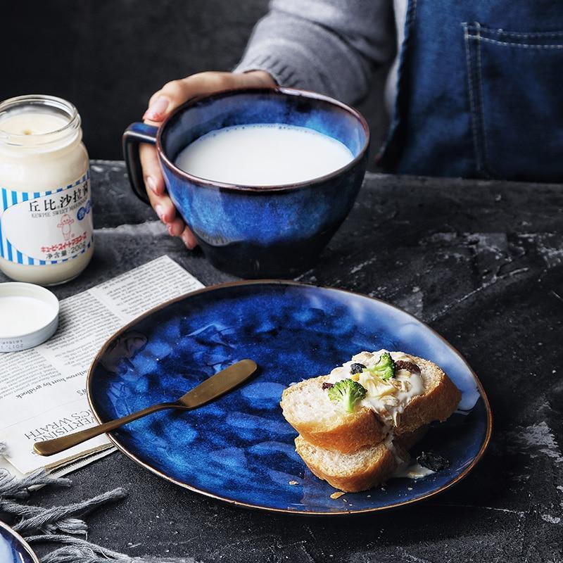 Blue Handmade Tea Cup Set (Mug Set of 2) - Fansee Australia