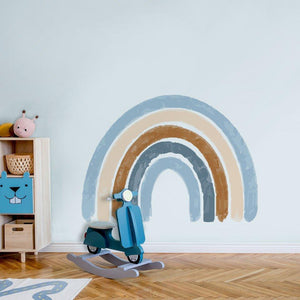 Blue Watercolour Rainbow Wall Stickers - Fansee Australia