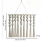 Handcrafted macramé wall hanging with tassels, natural cream color, 80cm wide, Fansee Australia decor