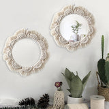 Boho Chic Macrame Round Wall Mirror - Fansee Australia