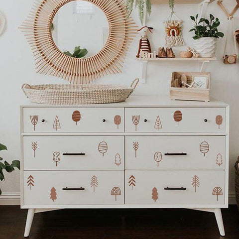 Boho Woodland Trees Peel And Stick Wall Stickers - Fansee Australia