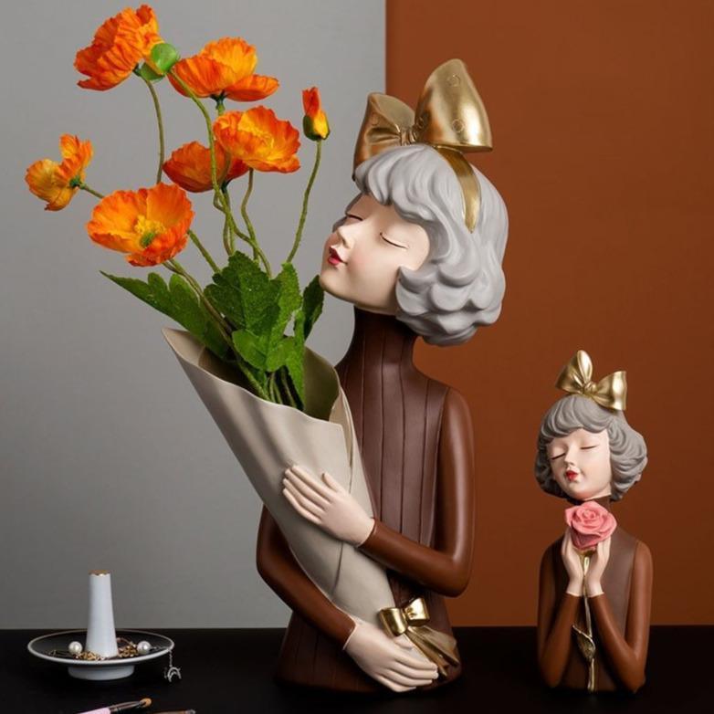 Brown Pretty Girl Vase - Fansee Australia