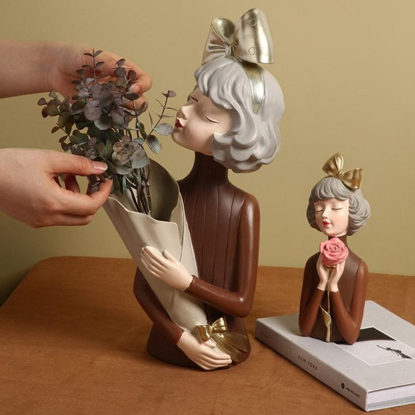 Brown Pretty Girl Vase - Fansee Australia