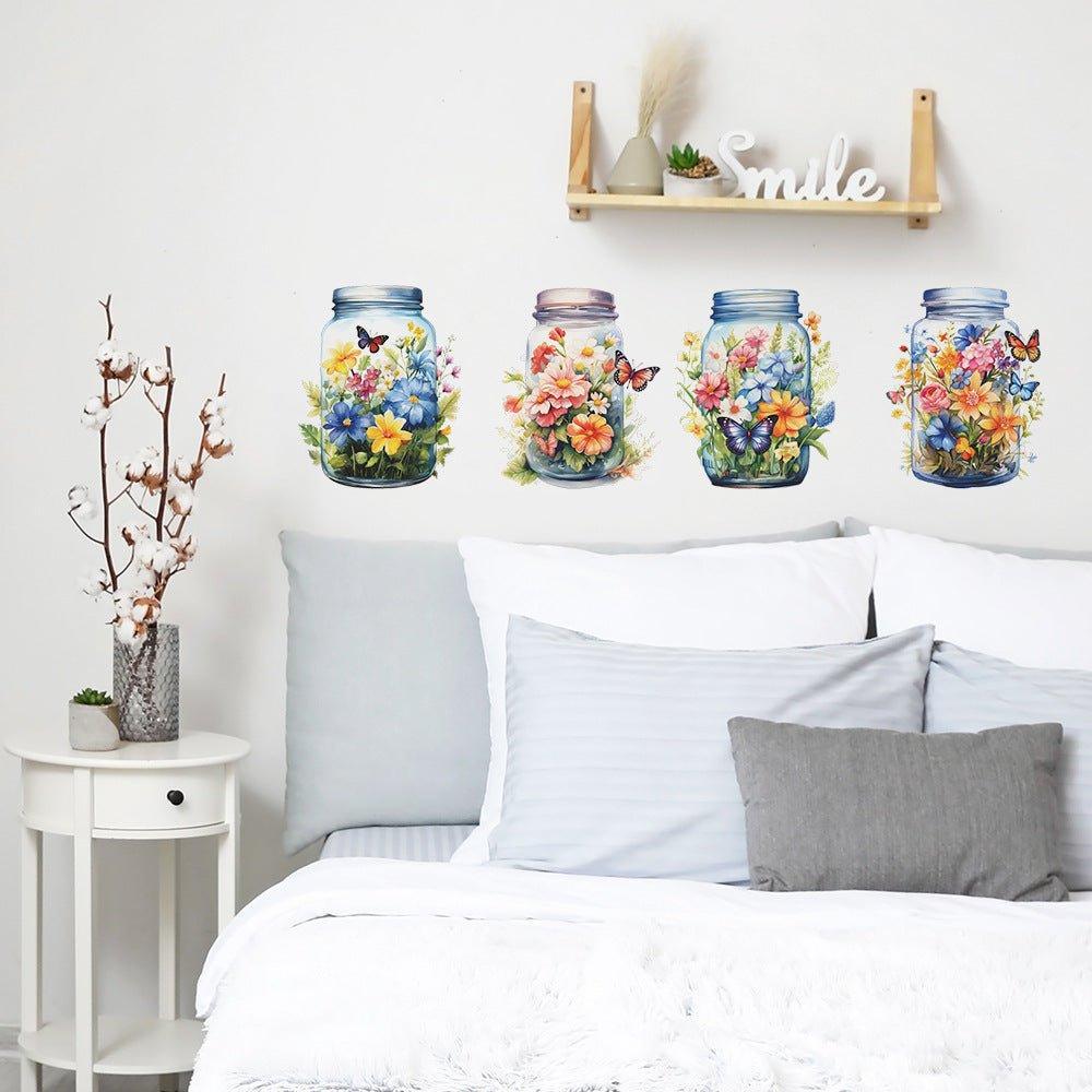 Butterfly Bliss Flower Vase Wall stickers - Fansee Australia