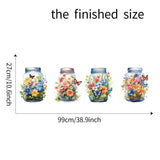Butterfly Bliss Flower Vase Wall stickers - Fansee Australia