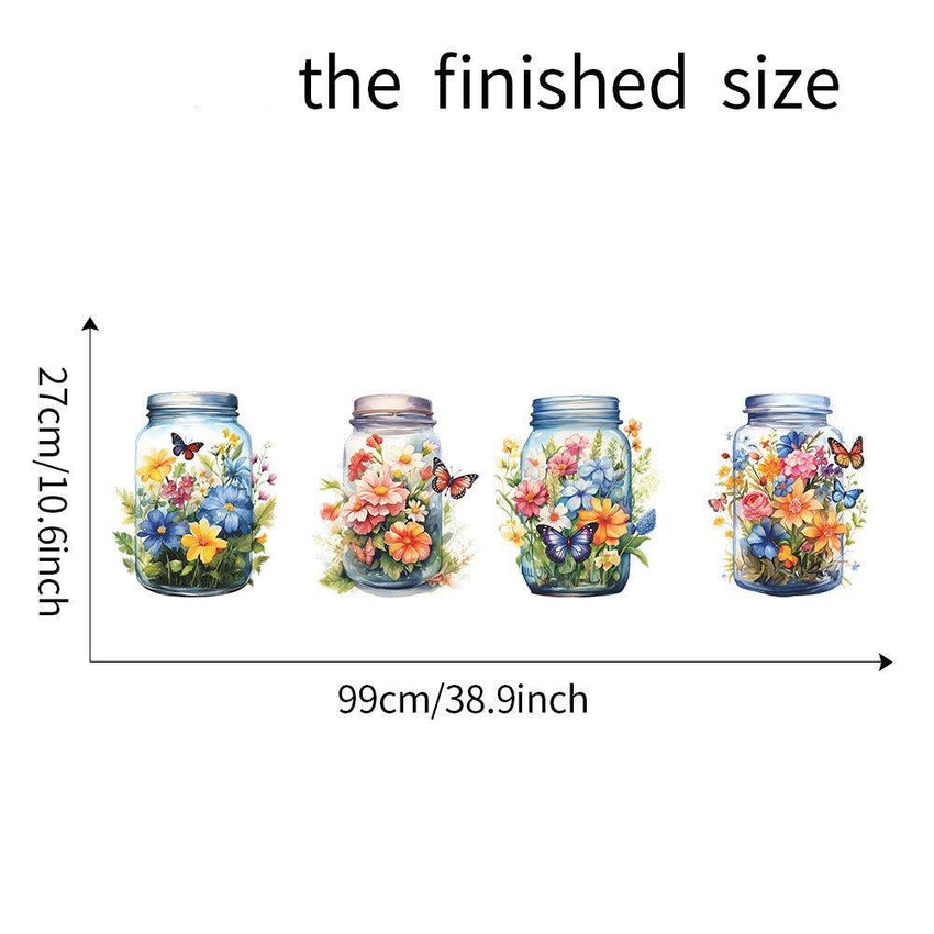 Butterfly Bliss Flower Vase Wall stickers - Fansee Australia