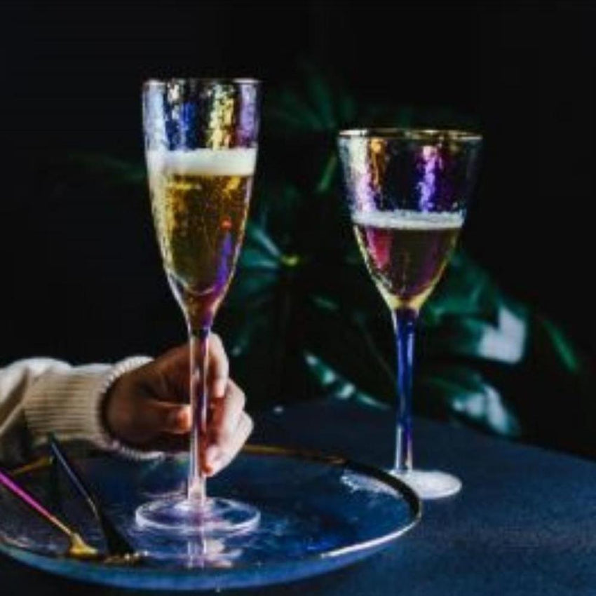 Champagne Glasses 4 Pcs Set(Lumière Arrosée-C) - Fansee Australia