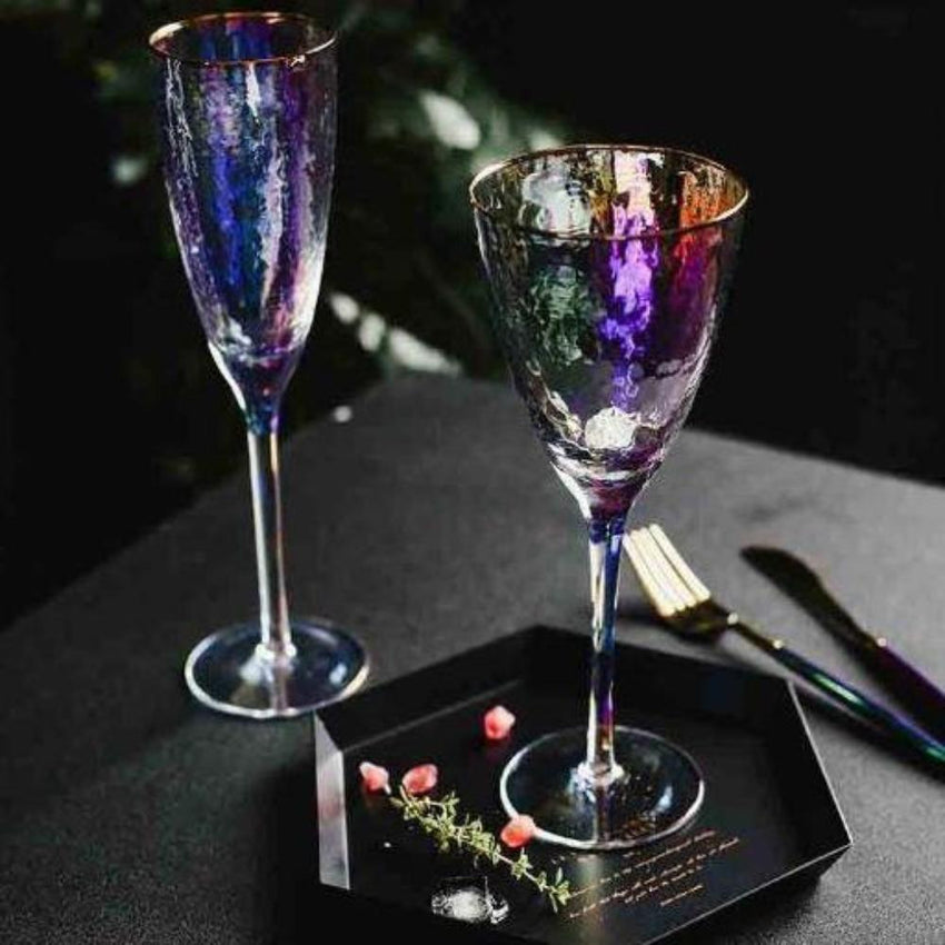 Champagne Glasses 4 Pcs Set(Lumière Arrosée-C) - Fansee Australia