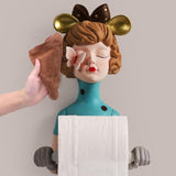 Chic Girl Toilet Roll Holder Blue - Fansee Australia