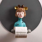 Chic Girl Toilet Roll Holder Blue - Fansee Australia