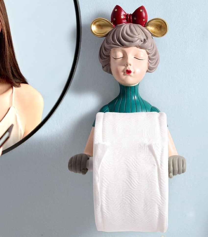Chic Girl Toilet Roll Holder Green - Fansee Australia
