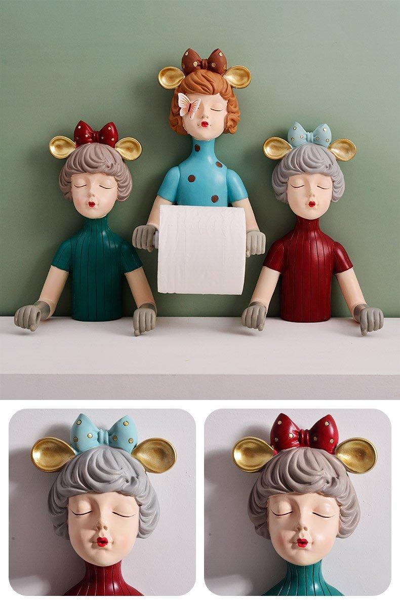 Chic Girl Toilet Roll Holder Green - Fansee Australia