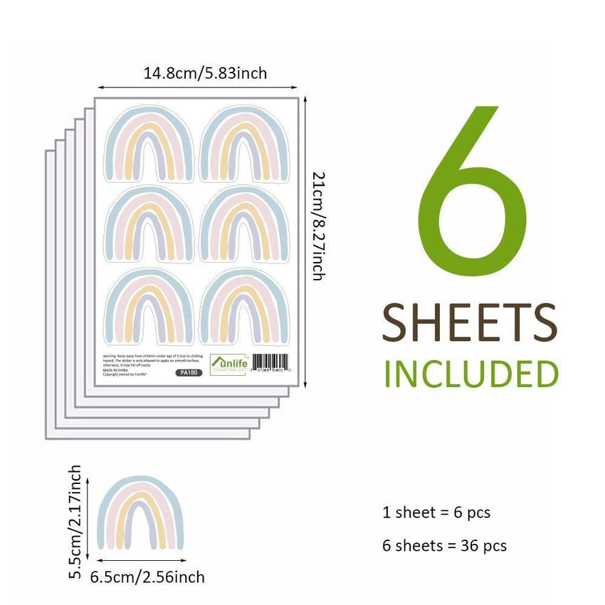 Colour Bend Wall Stickers For Nursery - Fansee Australia