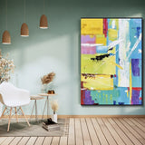 Colour Sync – Vibrant Abstract Expressionist Painting Wall Art - Fansee Australia