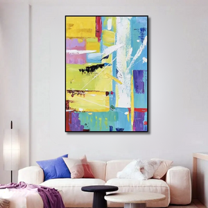 Colour Sync – Vibrant Abstract Expressionist Painting Wall Art - Fansee Australia