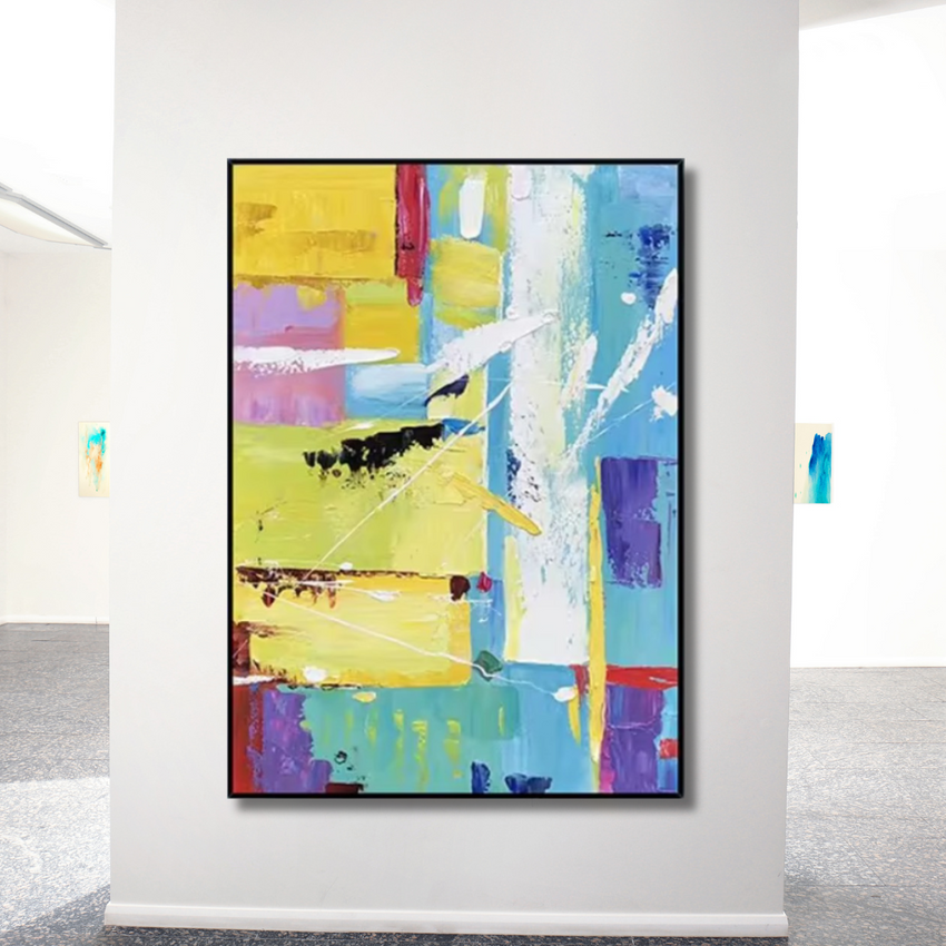 Colour Sync – Vibrant Abstract Expressionist Painting Wall Art - Fansee Australia