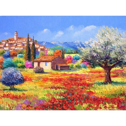 Colourful Flower Field Diamond Painting Kit - Fansee Australia