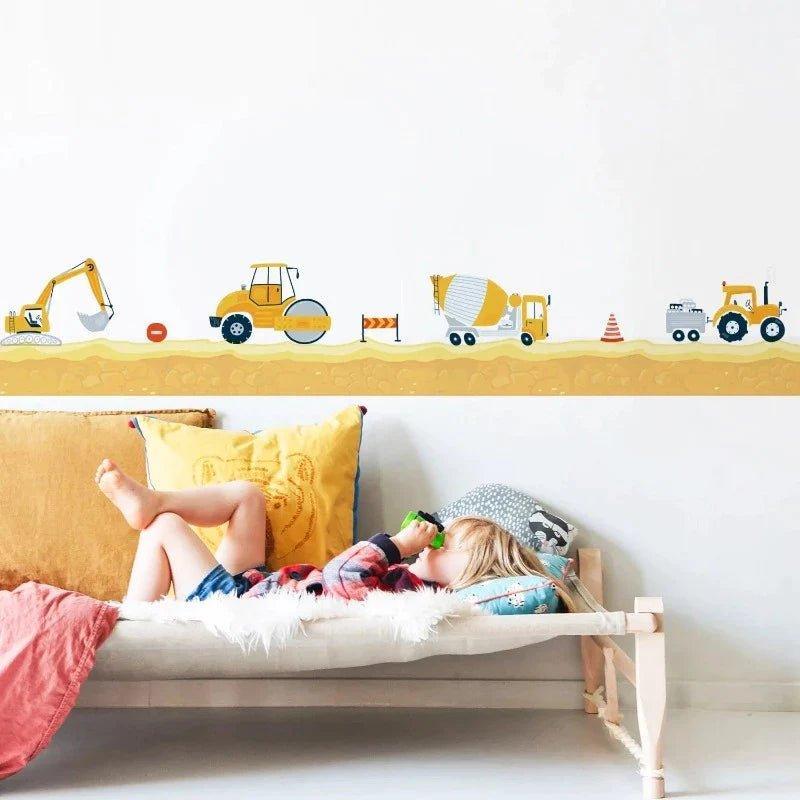 Construction Vehicles and Desert Nursery Wall Stickers - Fansee Australia