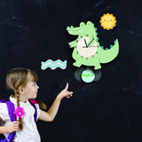 Crocodile Non-Ticking Silent Kid's Wall Clock - Fansee Australia